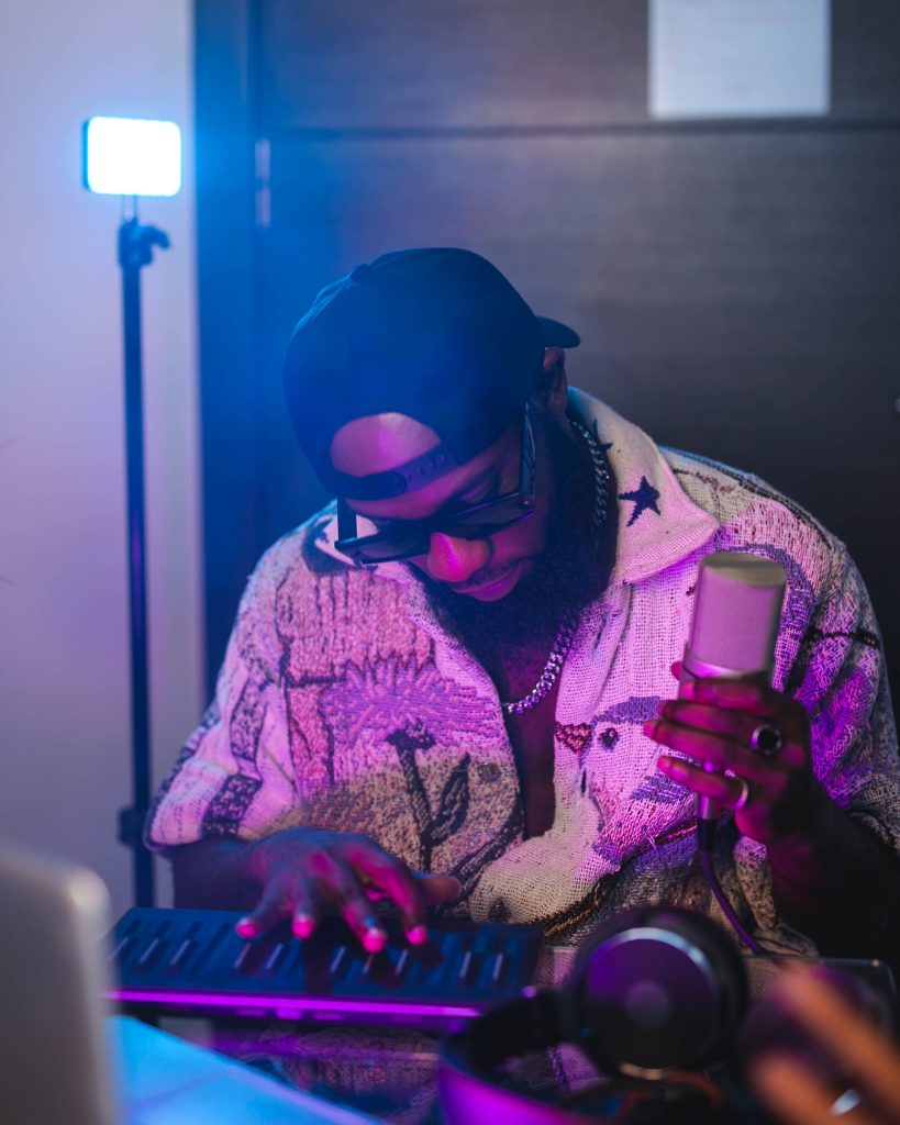 Samuel G in the recording studio